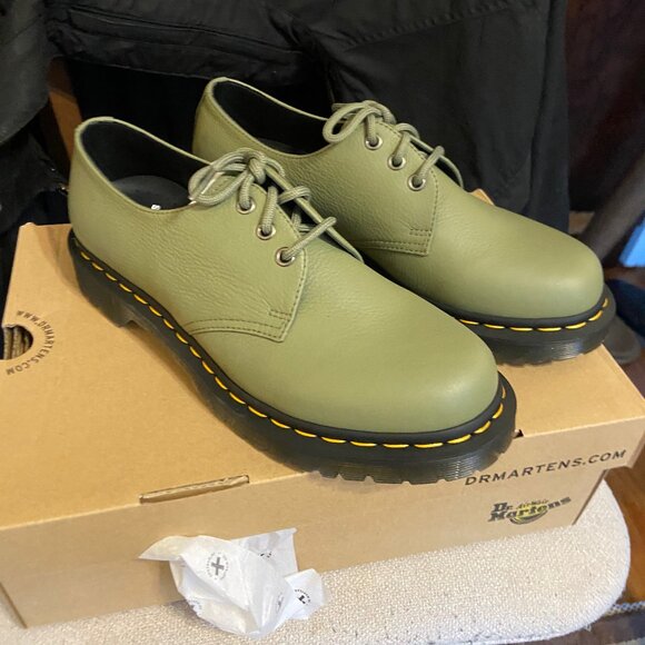 Dr Martens - 1461 Oxford Shoes - Muted Olive - Brand New - Picture 1 of 6